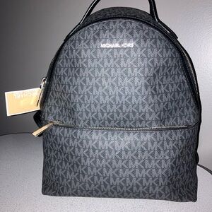 Michael Kors Gray Monogram Backpack